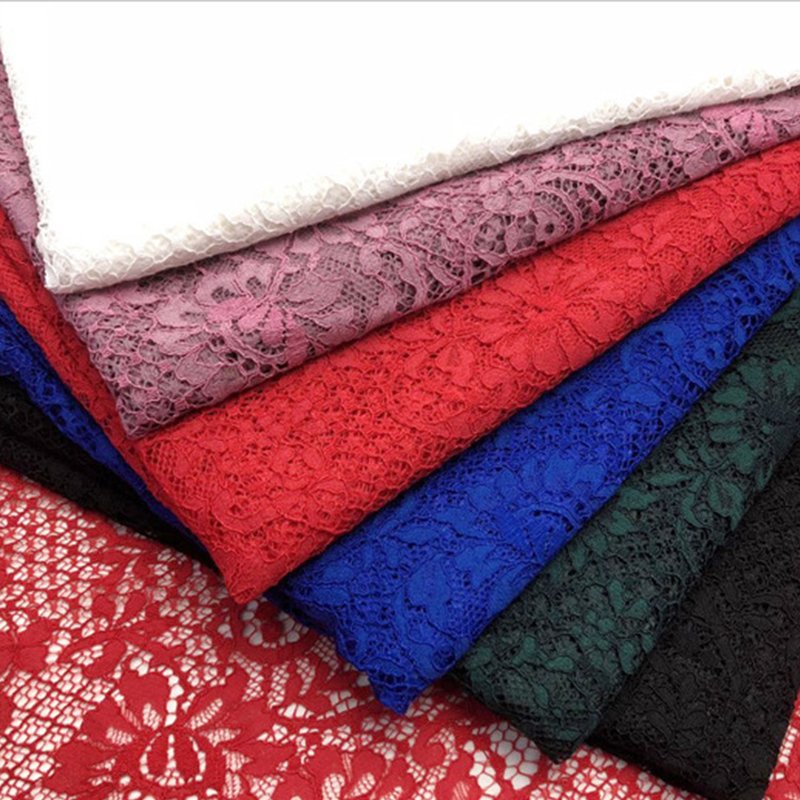 Dress Eyelash Placement Lace Fabric for Women's Wear Wholesale Supplie 16